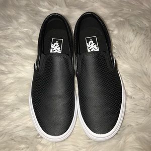 NEW Vans Leather Slip Ons Size 7.5